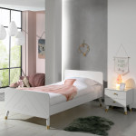 Paris Prix Table De Chevet Enfant 2 Tiroirs "Billy" 43cm Blanc