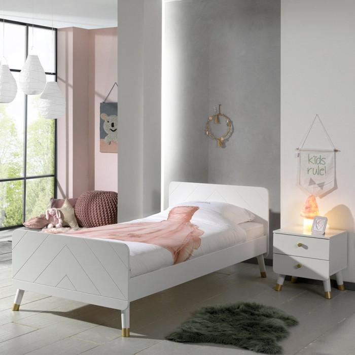 Paris Prix Table De Chevet Enfant 2 Tiroirs "Billy" 43cm Blanc