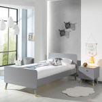Paris Prix Table De Chevet Enfant 2 Tiroirs "Billy" 43cm Gris