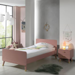 Paris Prix Table De Chevet Enfant 2 Tiroirs "Billy" 43cm Rose