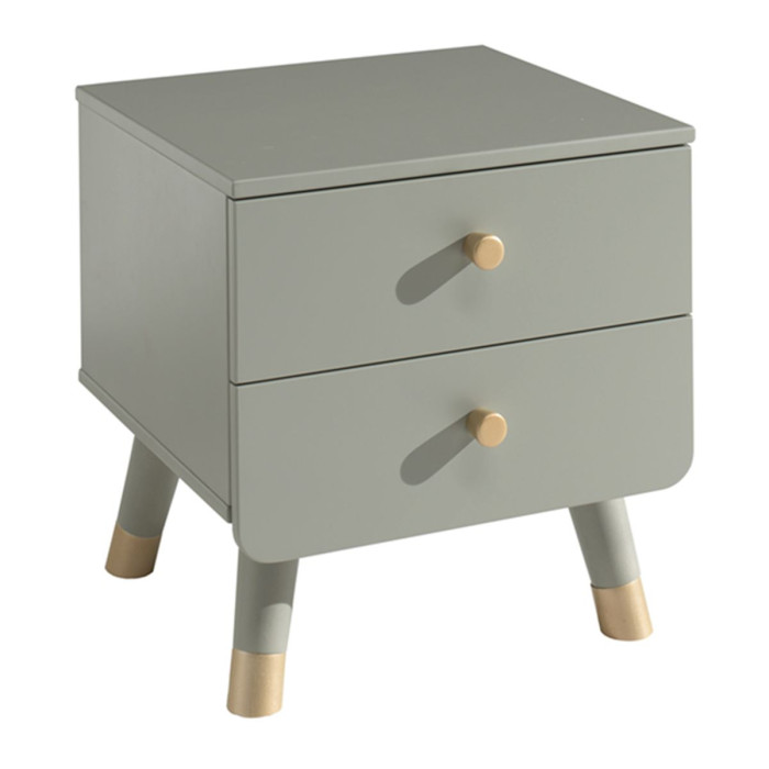 Paris Prix Table De Chevet Enfant 2 Tiroirs "Billy" 43cm Vert