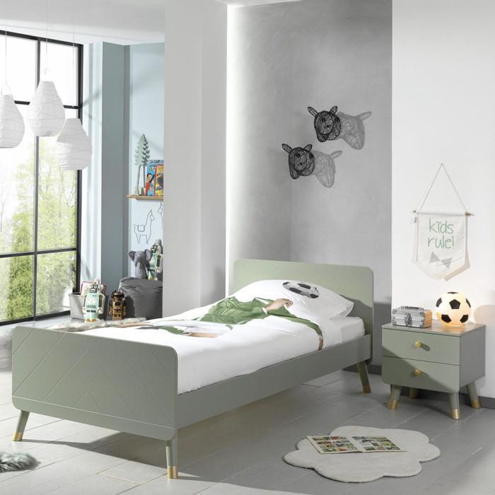 Paris Prix Table De Chevet Enfant 2 Tiroirs "Billy" 43cm Vert
