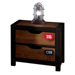 paris prix Table de Chevet Enfant "Alex" 50cm Marron & Noir