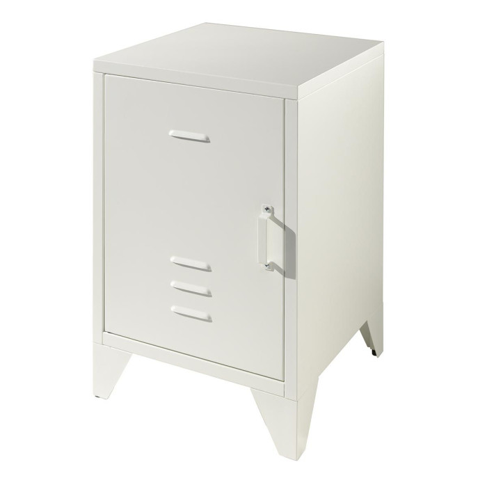 Paris Prix Table De Chevet Enfant "Bronxx" 60cm Blanc Mat