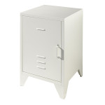 paris prix Table de Chevet Enfant "Bronxx" 60cm Blanc Mat