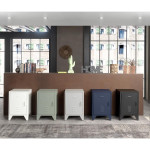 Paris Prix Table De Chevet Enfant "Bronxx" 60cm Bleu Mat