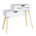 Paris Prix Table De Chevet Enfant "Étoiles" 54cm Gris