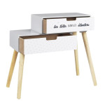 Paris Prix Table De Chevet Enfant "Étoiles" 54cm Gris