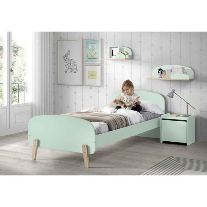 Paris Prix Table De Chevet Enfant "Kiddy" 40cm Vert Menthe