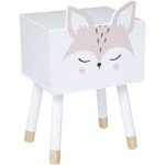 paris prix Table de Chevet Enfant "Renard" 53cm Blanc
