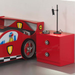 Paris Prix Table De Chevet Enfant Voiture "Monza" 50cm Rouge