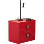 paris prix Table de Chevet Enfant Voiture "Monza" 50cm Rouge