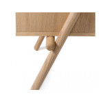 Paris Prix Table De Chevet Murale 3 Tiroirs "Wiru" 70cm Chêne & Blanc