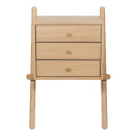 paris prix Table de Chevet Murale 3 Tiroirs "Wiru" 70cm Chêne