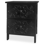 Paris Prix Table De Chevet Sculptée "Morocco" 45cm Noir