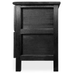 Paris Prix Table De Chevet Sculptée "Morocco" 45cm Noir