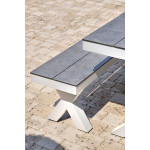 Paris Prix Table De Jardin & 2 Bancs "Annecy" 175cm Blanc