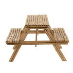 Paris Prix Table De Jardin & 2 Bancs "Paradis" 134cm Naturel