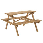 paris prix Table de Jardin & 2 Bancs "Paradis" 134cm Naturel