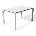 paris prix Table de Jardin 6 Places "Meet" 160cm Blanc