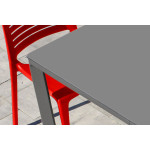 Paris Prix Table De Jardin 6 Places "Meet" 160cm Gris Anthracite