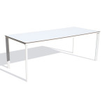 paris prix Table de Jardin 8 Places "Meet" 200cm Blanc