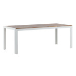 paris prix Table de Jardin en Bois "Acacia" 200cm Naturel & Blanc