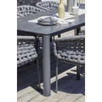 Paris Prix Table De Jardin En Céramique "Camargue" 220cm Gris Anthracite