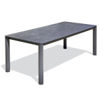 paris prix Table de Jardin en Céramique "Camargue" 220cm Gris Anthracite