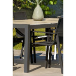Paris Prix Table De Jardin En Céramique "Venise" 195cm Gris Anthracite