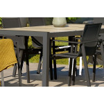 Paris Prix Table De Jardin En Céramique "Venise" 195cm Gris Anthracite