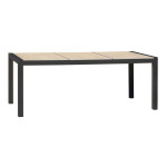 paris prix Table de Jardin en Céramique "Venise" 195cm Gris Anthracite