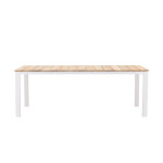 Paris Prix Table De Jardin En Teck "Mexico" 210cm Naturel & Blanc