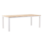 paris prix Table de Jardin en Teck "Mexico" 210cm Naturel & Blanc