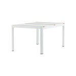 Paris Prix Table De Jardin En Teck "Togo" 150cm Blanc