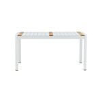 Paris Prix Table De Jardin En Teck "Togo" 150cm Blanc