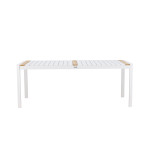 Paris Prix Table De Jardin En Teck "Togo" 200cm Blanc