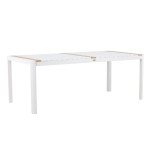 paris prix Table de Jardin en Teck "Togo" 200cm Blanc