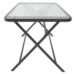 Paris Prix Table De Jardin En Verre "Formentera" 110cm Gris