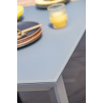 Paris Prix Table De Jardin En Verre "Honfleur" 180-250cm Gris Anthracite