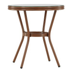 paris prix Table de Jardin en Verre "Loures" 75cm Marron