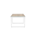 Paris Prix Table De Jardin En Verre "Merlo" 200cm Naturel & Blanc