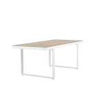 Paris Prix Table De Jardin En Verre "Merlo" 200cm Naturel & Blanc