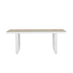 Paris Prix Table De Jardin En Verre "Merlo" 200cm Naturel & Blanc