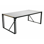 paris prix Table de Jardin en Verre "Texas" 200cm Gris
