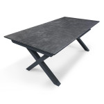 paris prix Table de Jardin Extensible en Céramique "Floride" 180-240cm Gris Anthracite