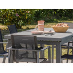 Paris Prix Table De Jardin Extensible En Céramique "Venise" 190-250cm Gris Anthracite