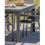Paris Prix Table De Jardin Extensible En Céramique "Venise" 190-250cm Gris Anthracite