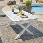 Paris Prix Table De Jardin Extensible "Floride" 180-240cm Blanc