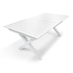 paris prix Table de Jardin Extensible "Floride" 180-240cm Blanc